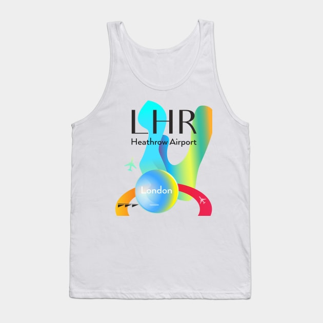 LHR Heathrow airport code London Tank Top by Woohoo